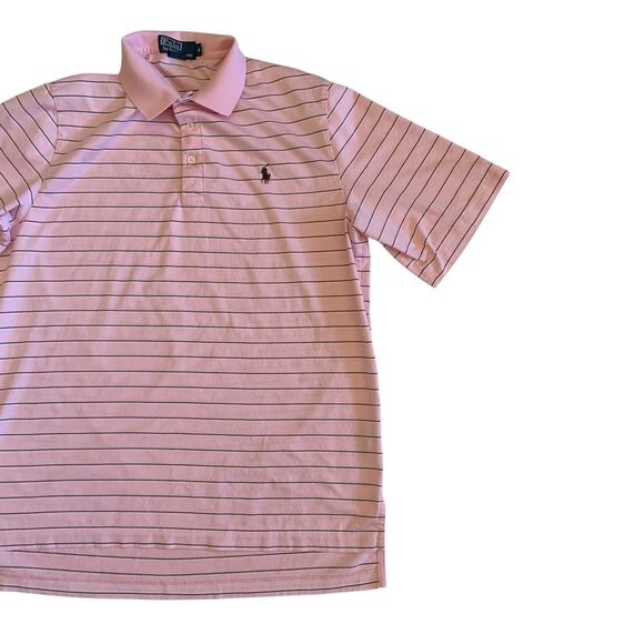 Polo Ralph Lauren Men's Size M Short Sleeve VTG Striped Pima Cotton Polo Shirt - Picture 6 of 14